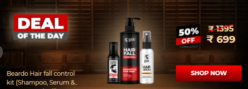 Get Upto 50% Off On Beardo Hair Fall Control Kit